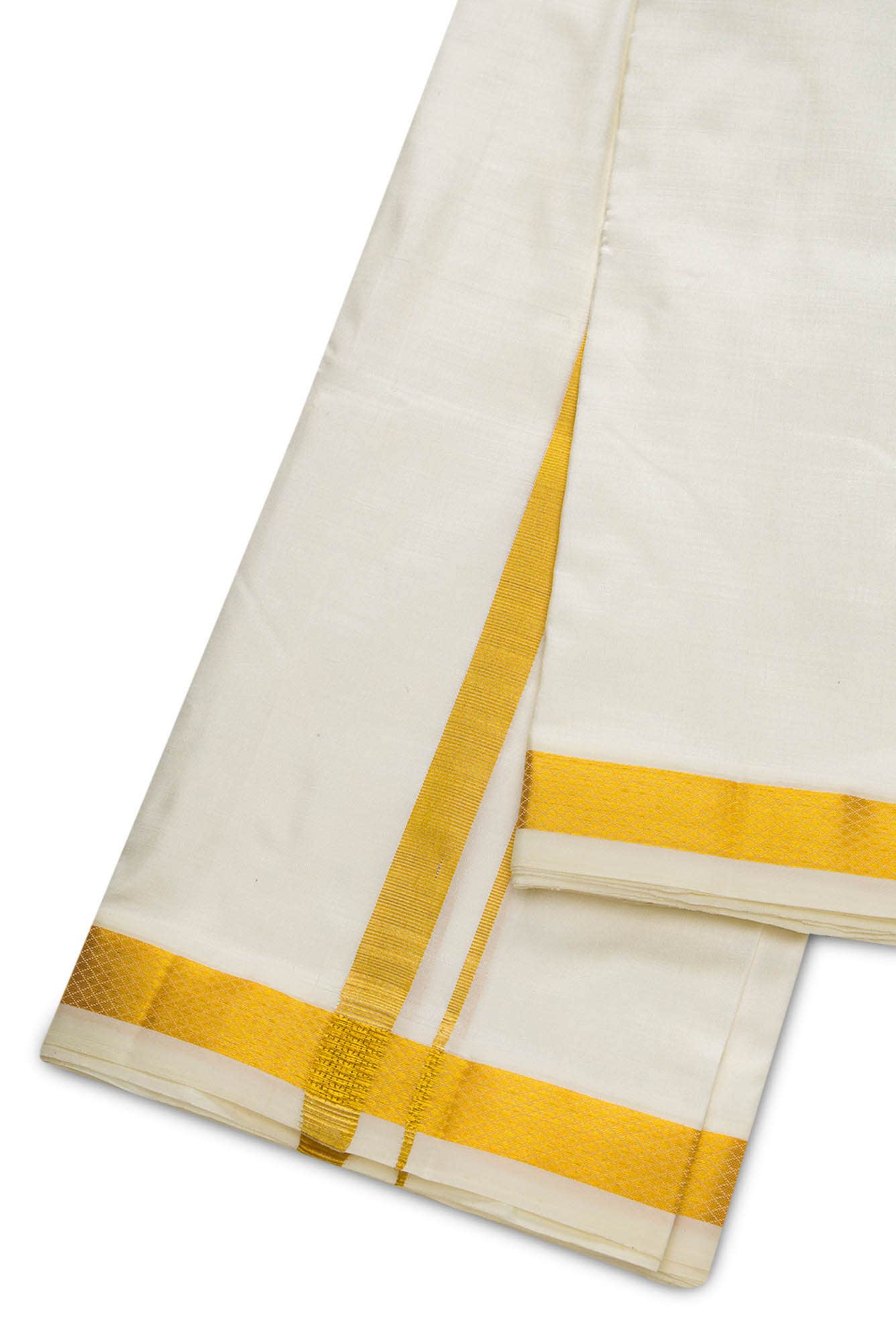 Cream Silk Dhoti 8 Muzham