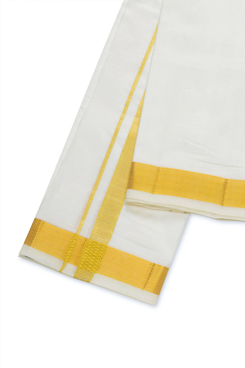 Cream Silk Dhoti 8 Muzham