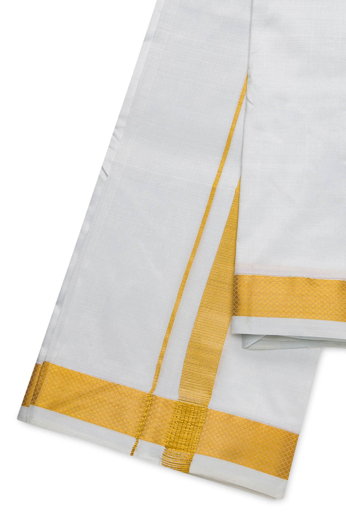 Cream Silk Dhoti 8 Muzham