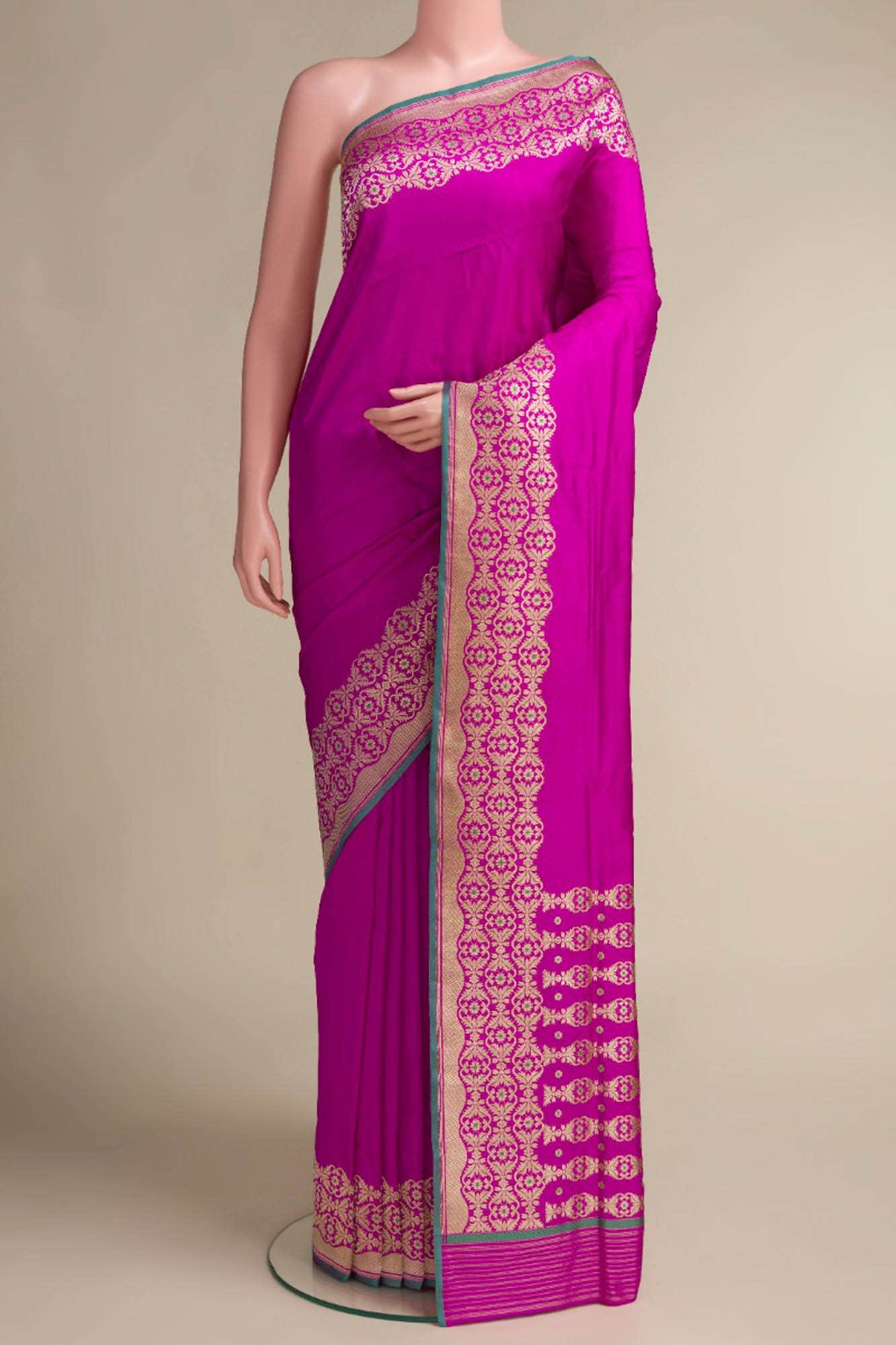 Suhasini-Magenta Banarasi Silk Saree