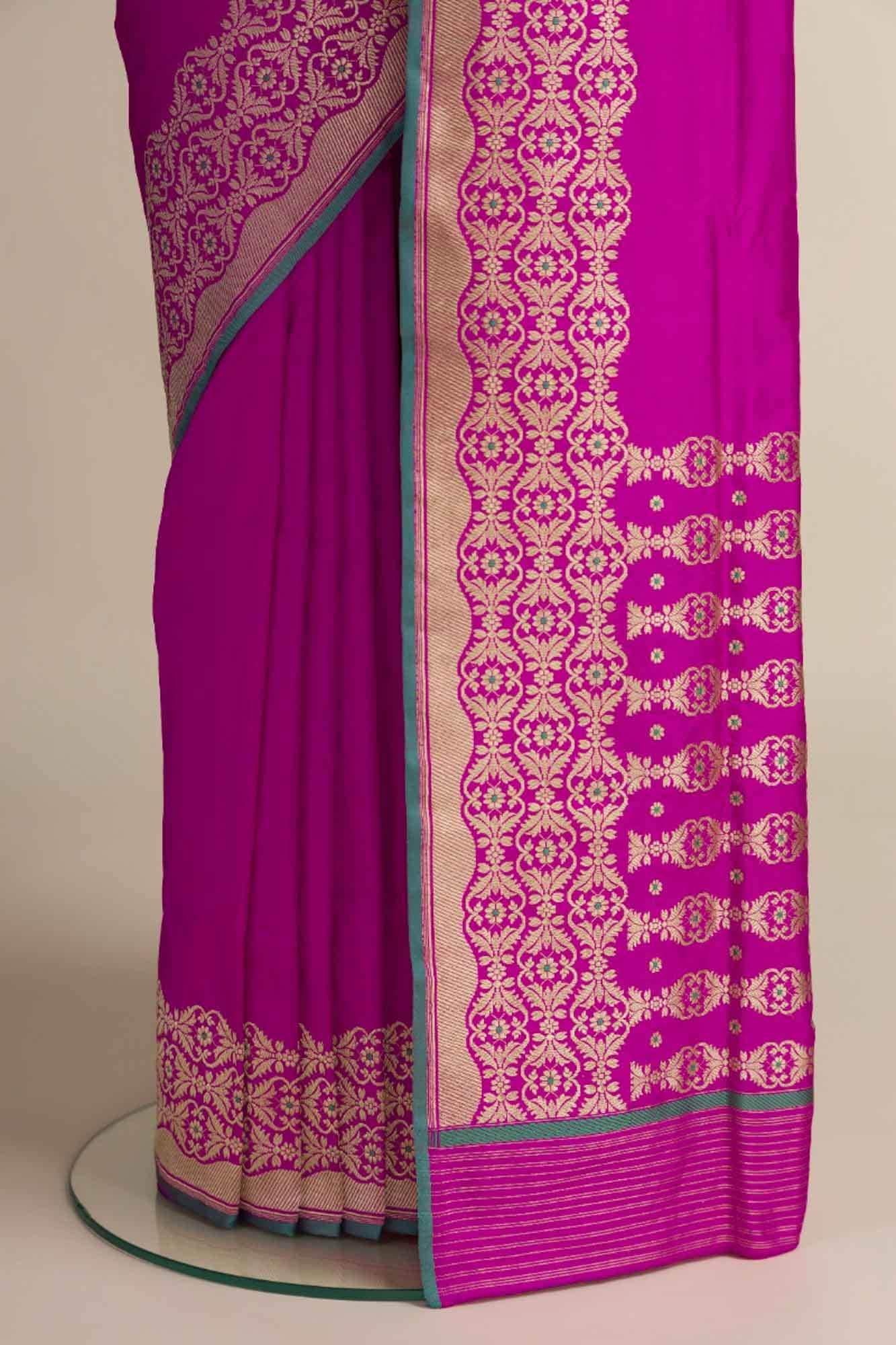 Suhasini-Magenta Banarasi Silk Saree