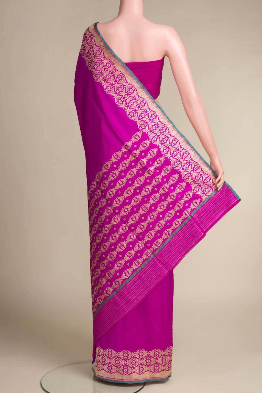 Suhasini-Magenta Banarasi Silk Saree