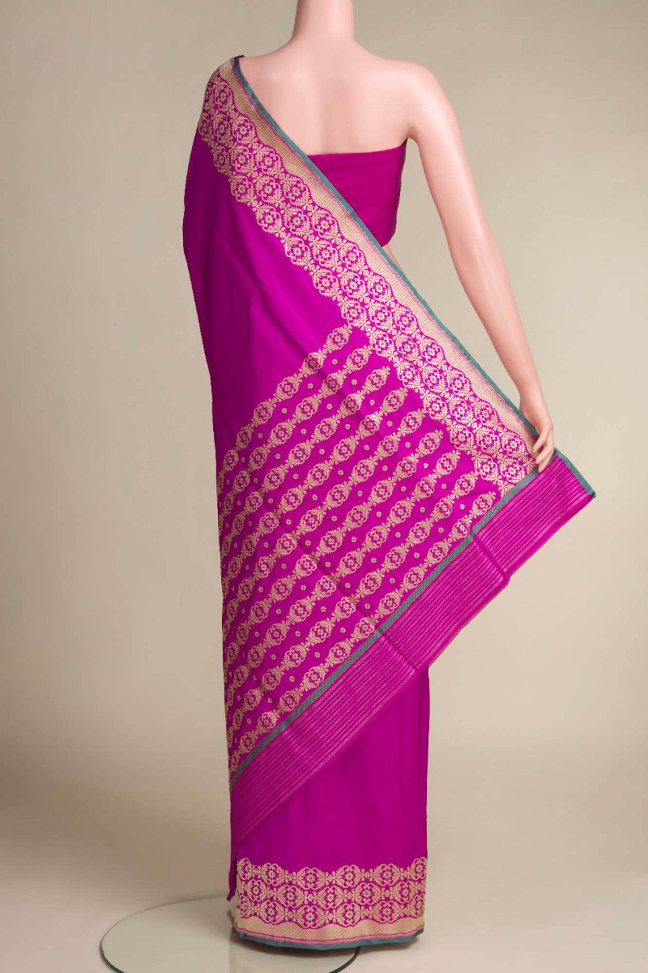 Suhasini-Magenta Banarasi Silk Saree