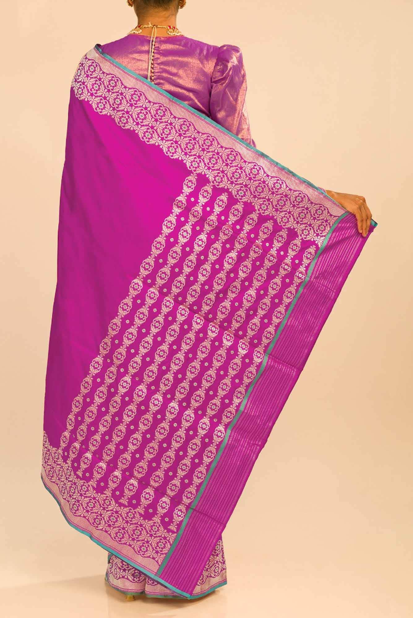 Suhasini Pink Banarasi Silk Saree