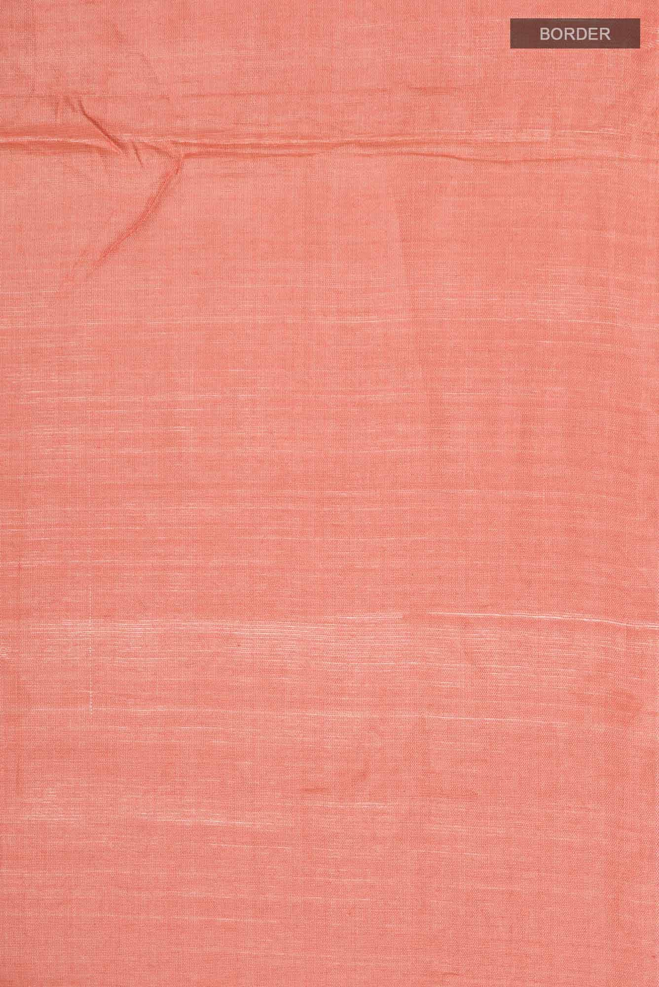 Orange Bhagalpuri Tussar Silk Saree