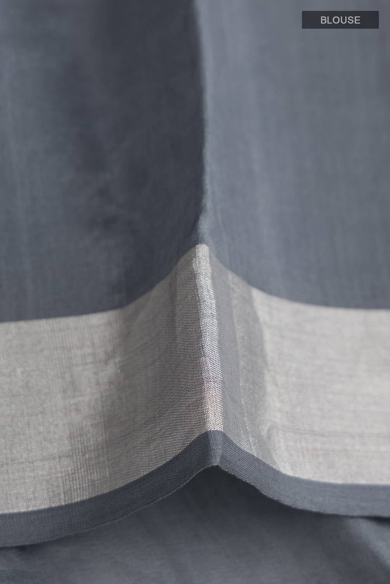 Navya  Grey Chanderi Silk Cotton Saree