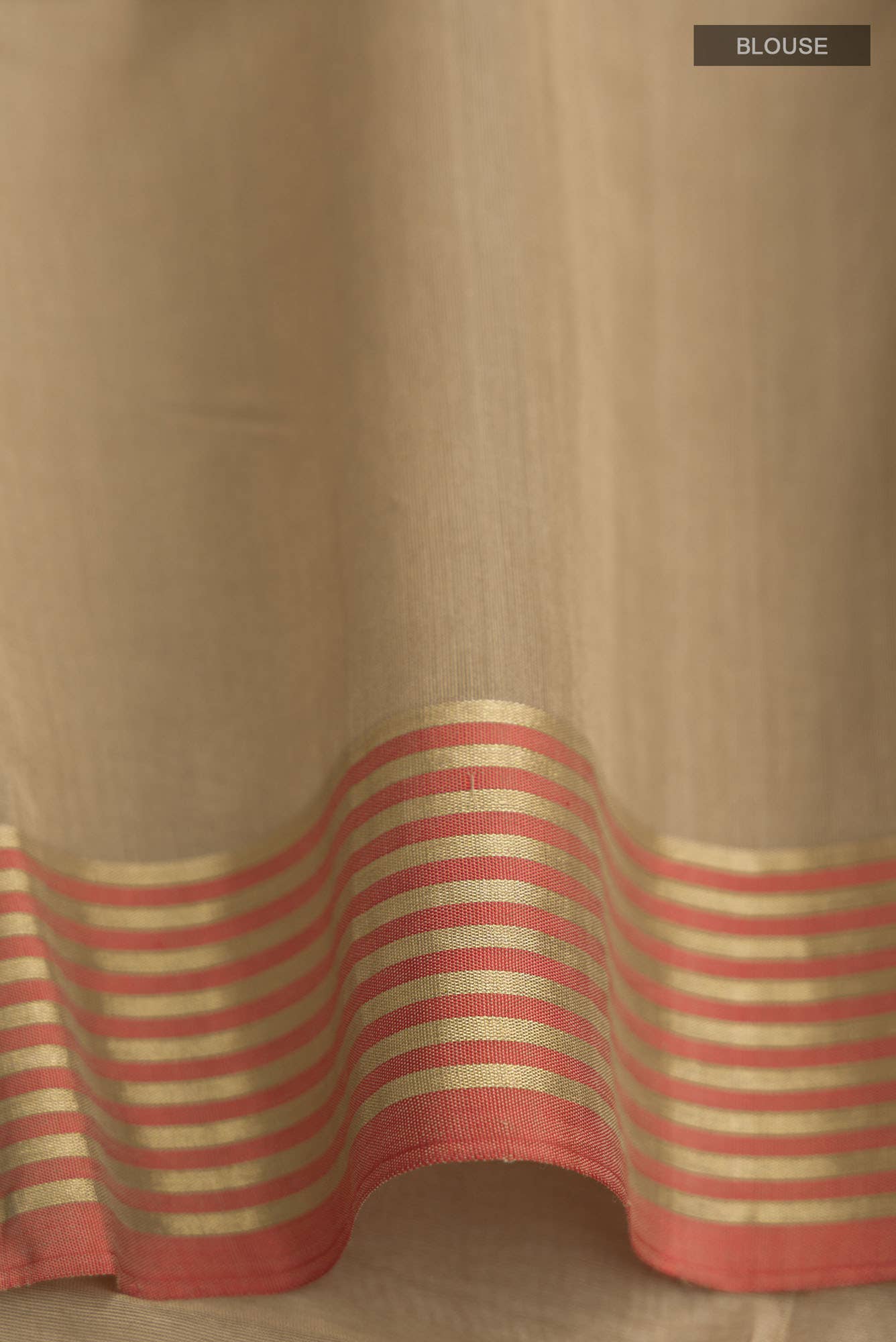 Navya  Brown Chanderi Silk Cotton Saree