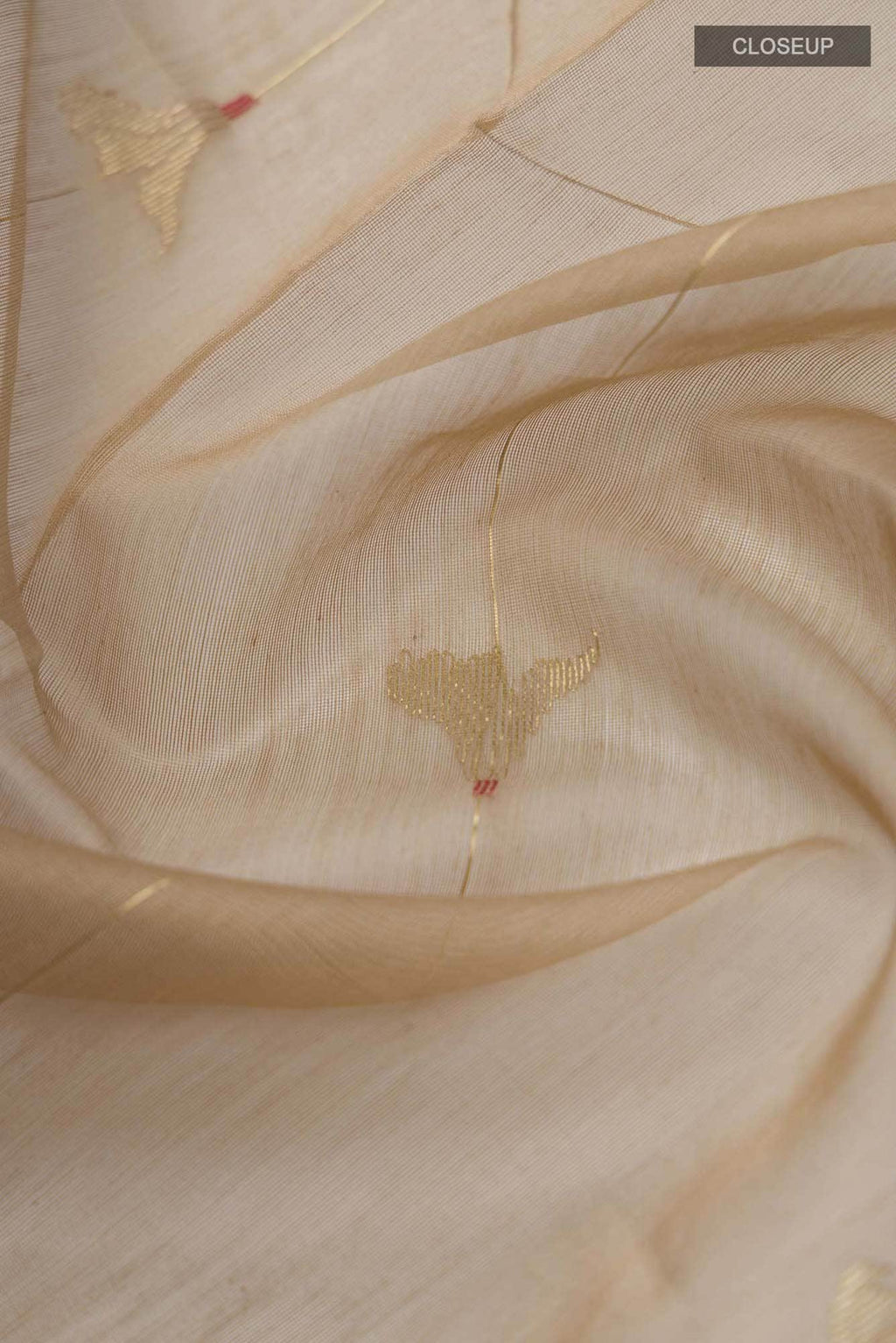 Navya  Brown Chanderi Silk Cotton Saree
