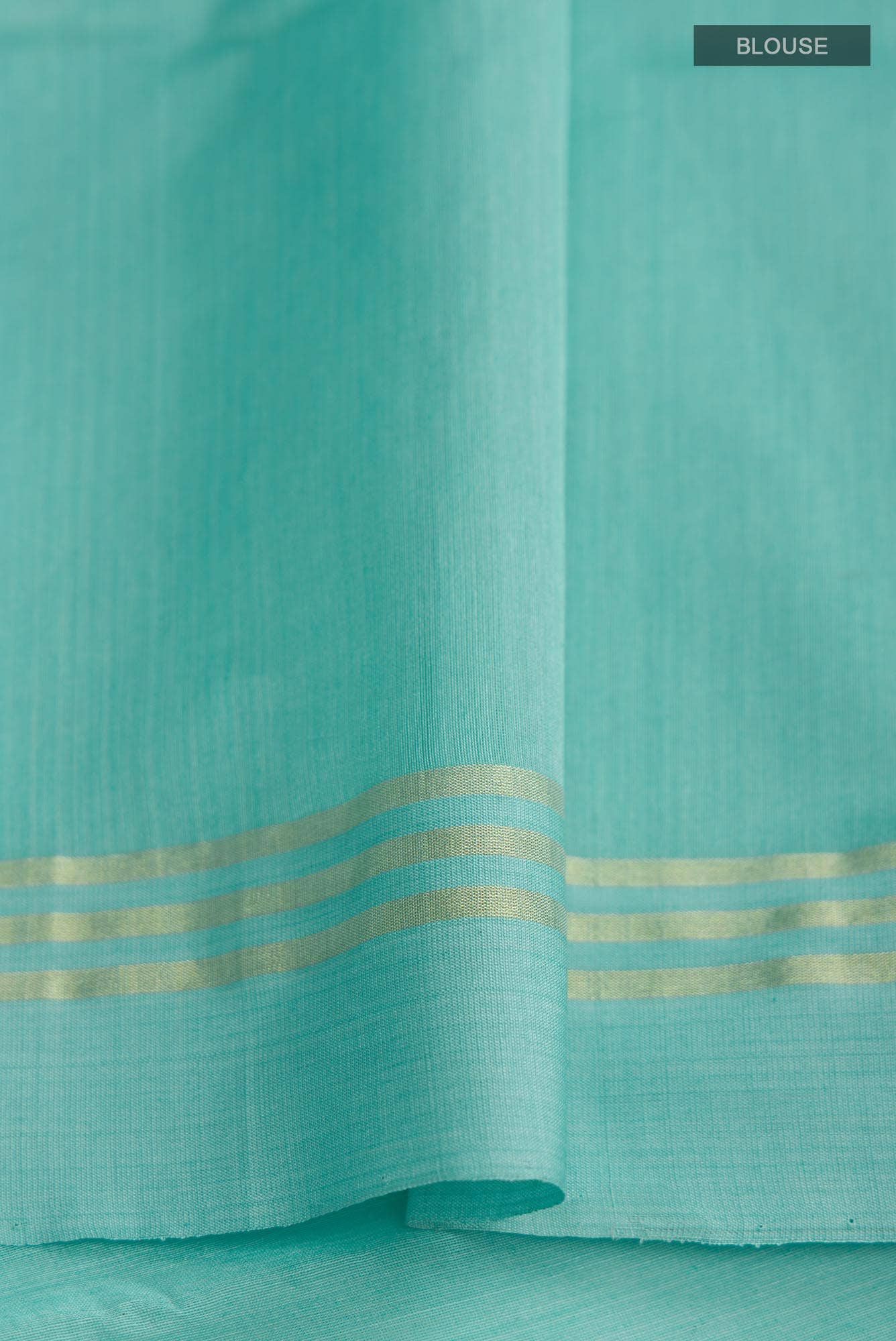 Navya  Teal Chanderi Silk Cotton Saree