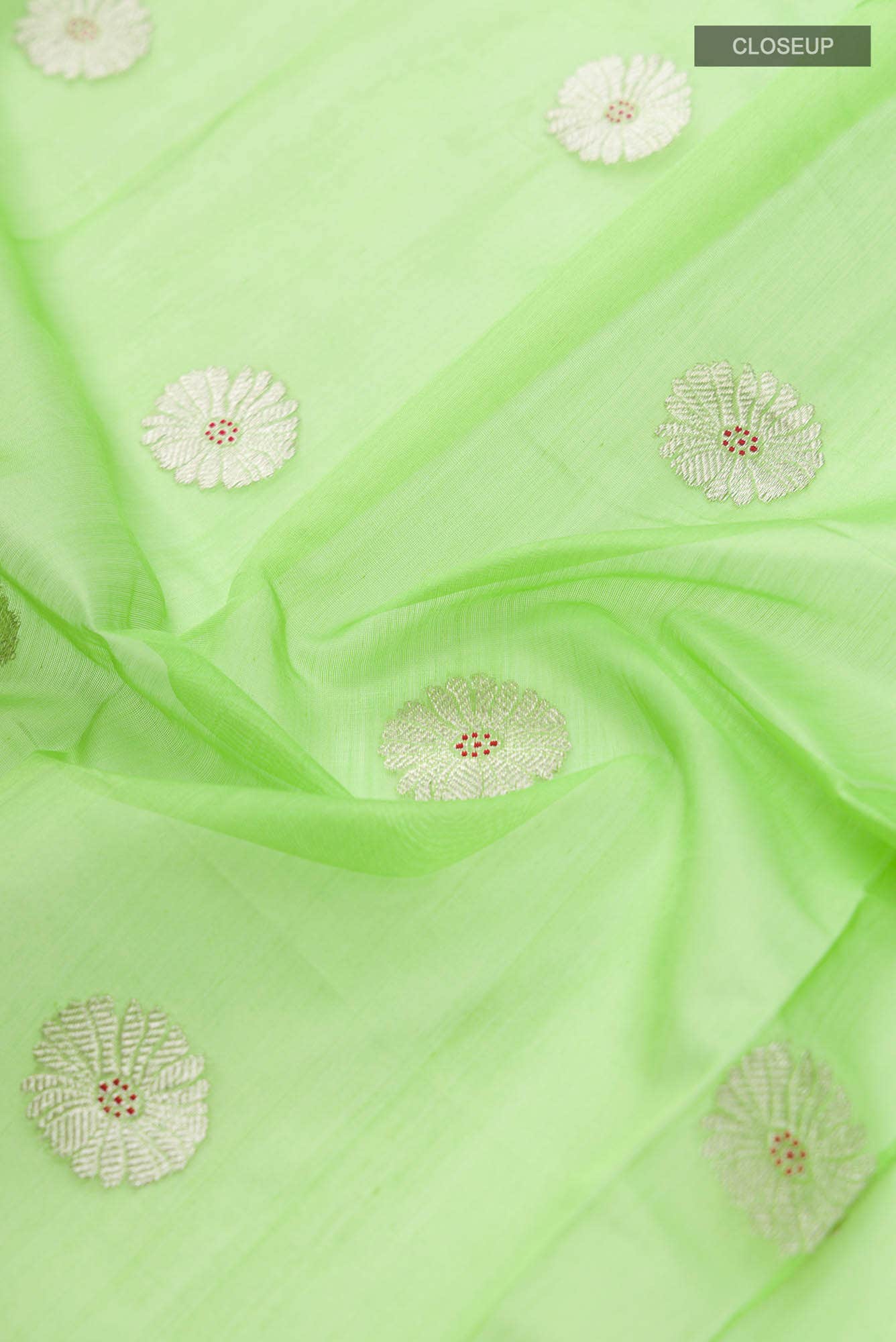 Navya Green Chanderi Silk Cotton Saree