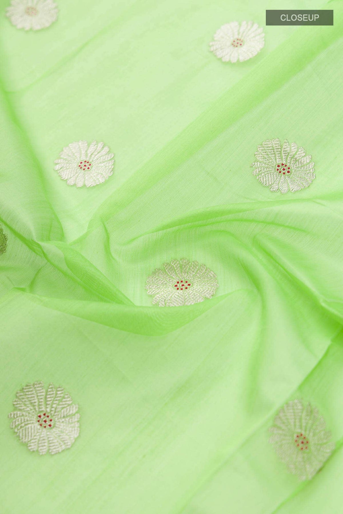 Navya Green Chanderi Silk Cotton Saree