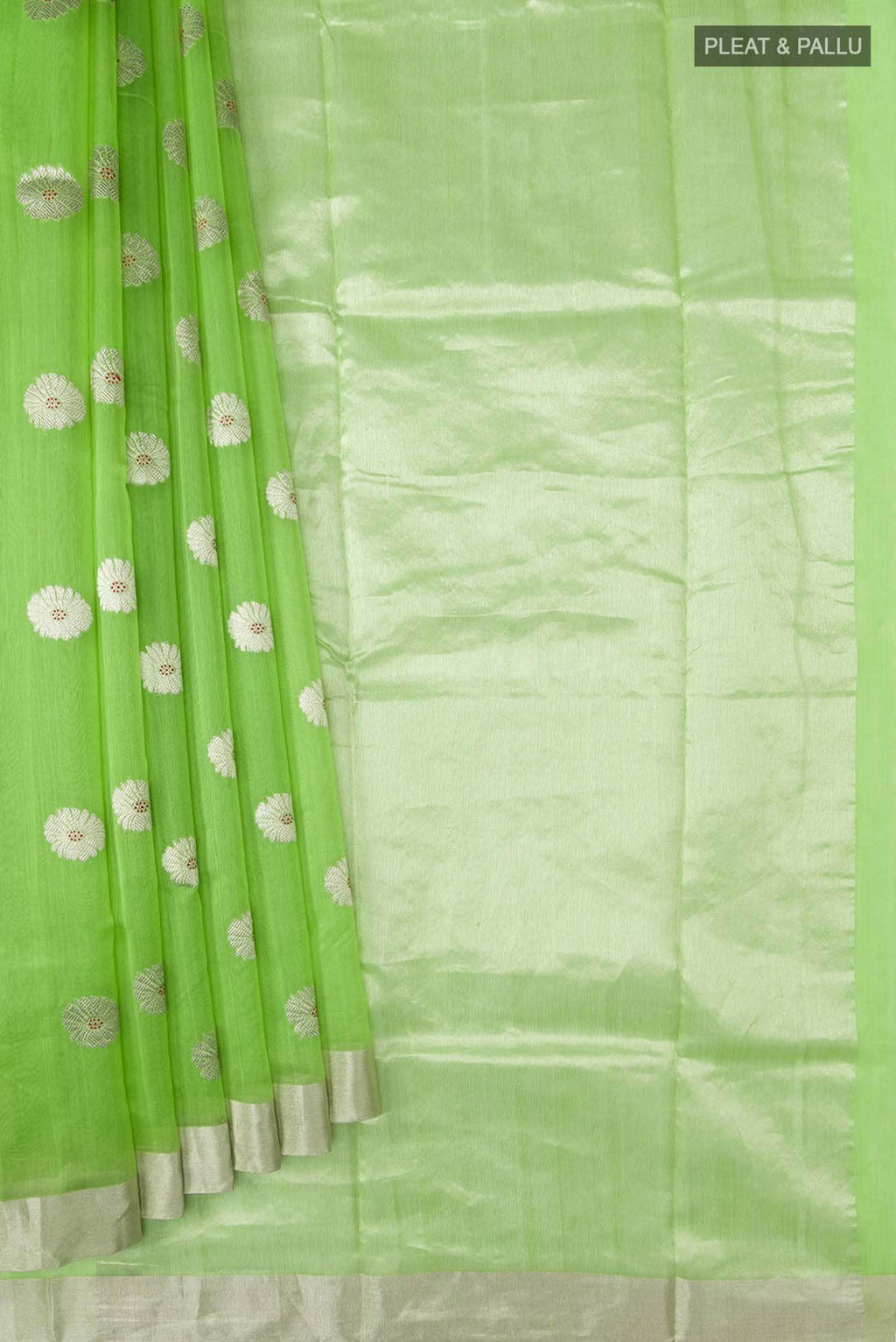 Navya Green Chanderi Silk Cotton Saree