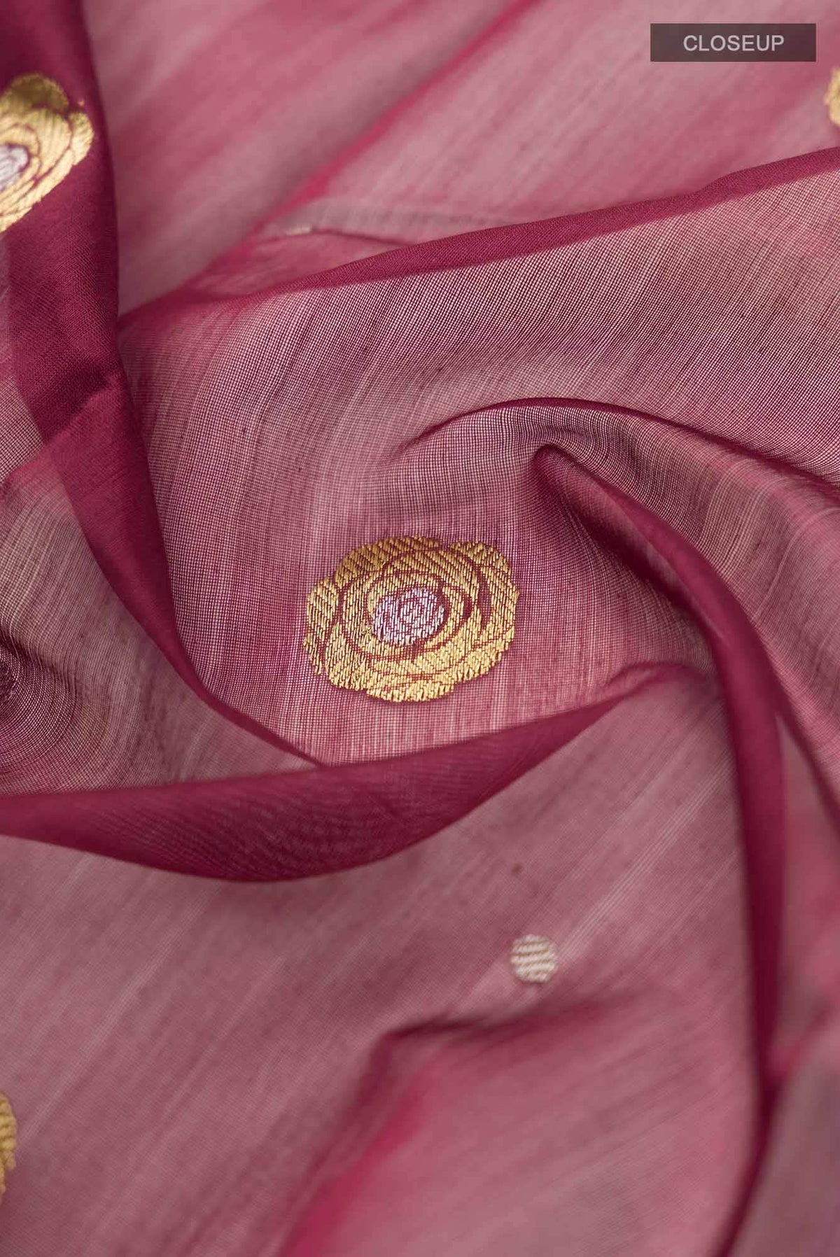 Navya  Maroon Chanderi Silk Cotton Saree