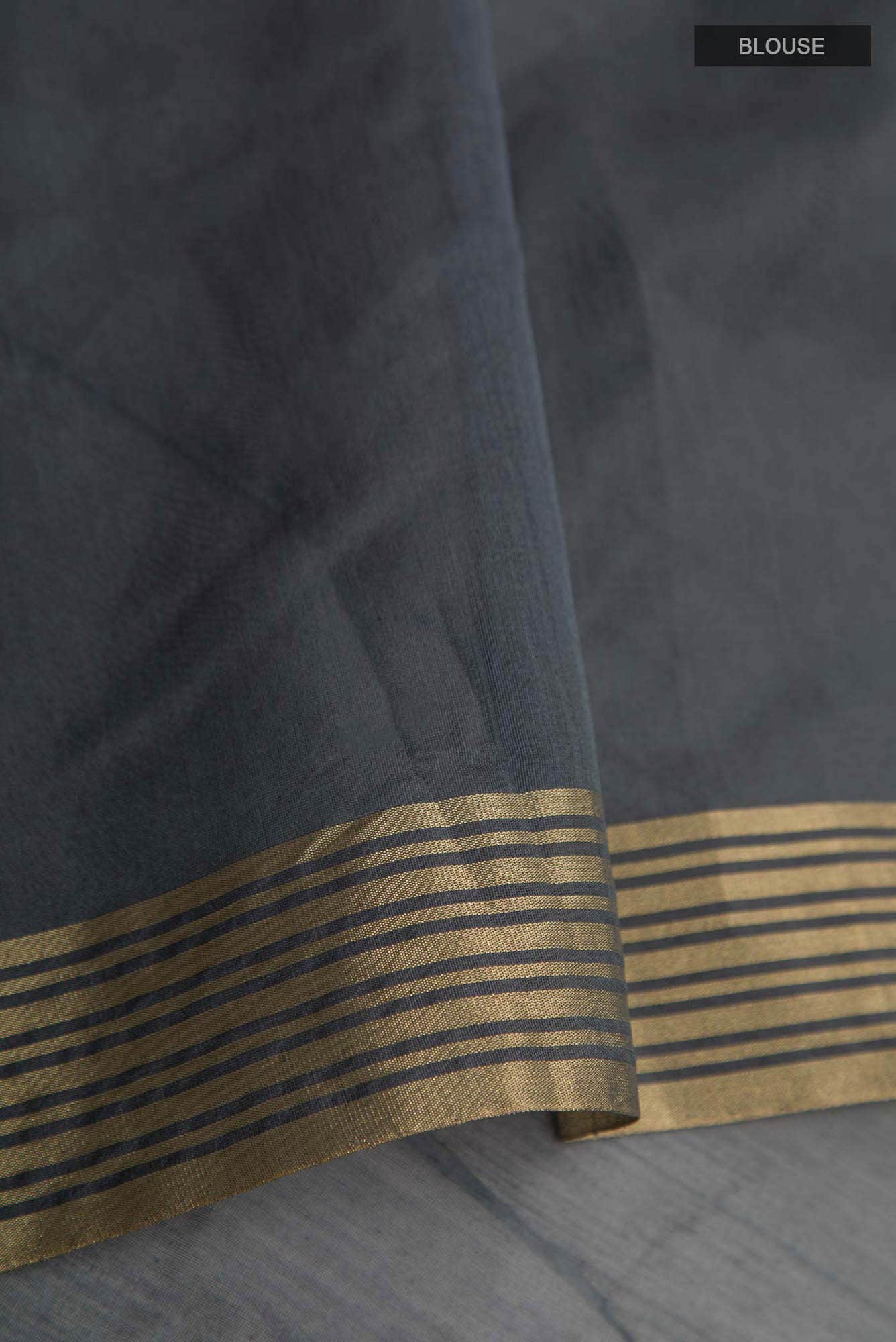 Navya Grey Chanderi Silk Cotton Saree