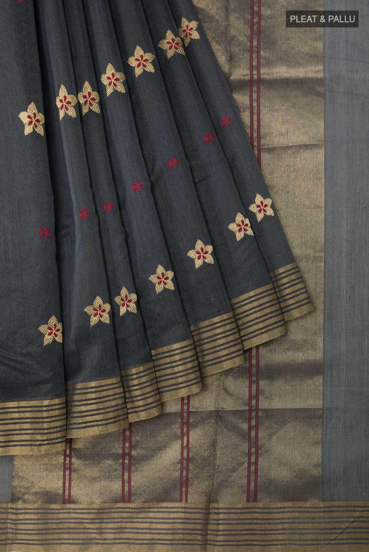 Navya Grey Chanderi Silk Cotton Saree