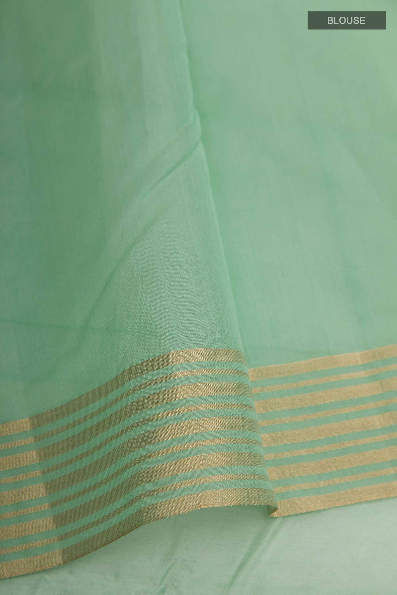 Navya  Green Chanderi Silk Cotton Saree