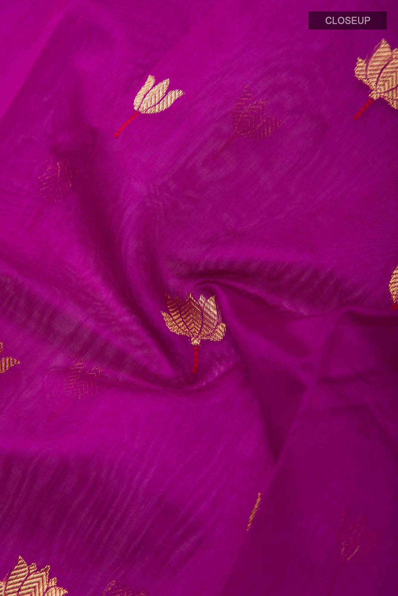 Navya  Magenta Chanderi Silk Cotton Saree
