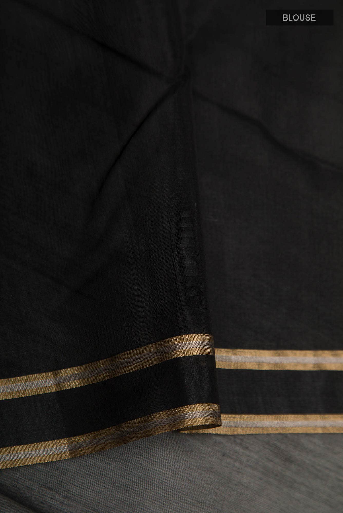 Navya Black Chanderi Silk Cotton Saree