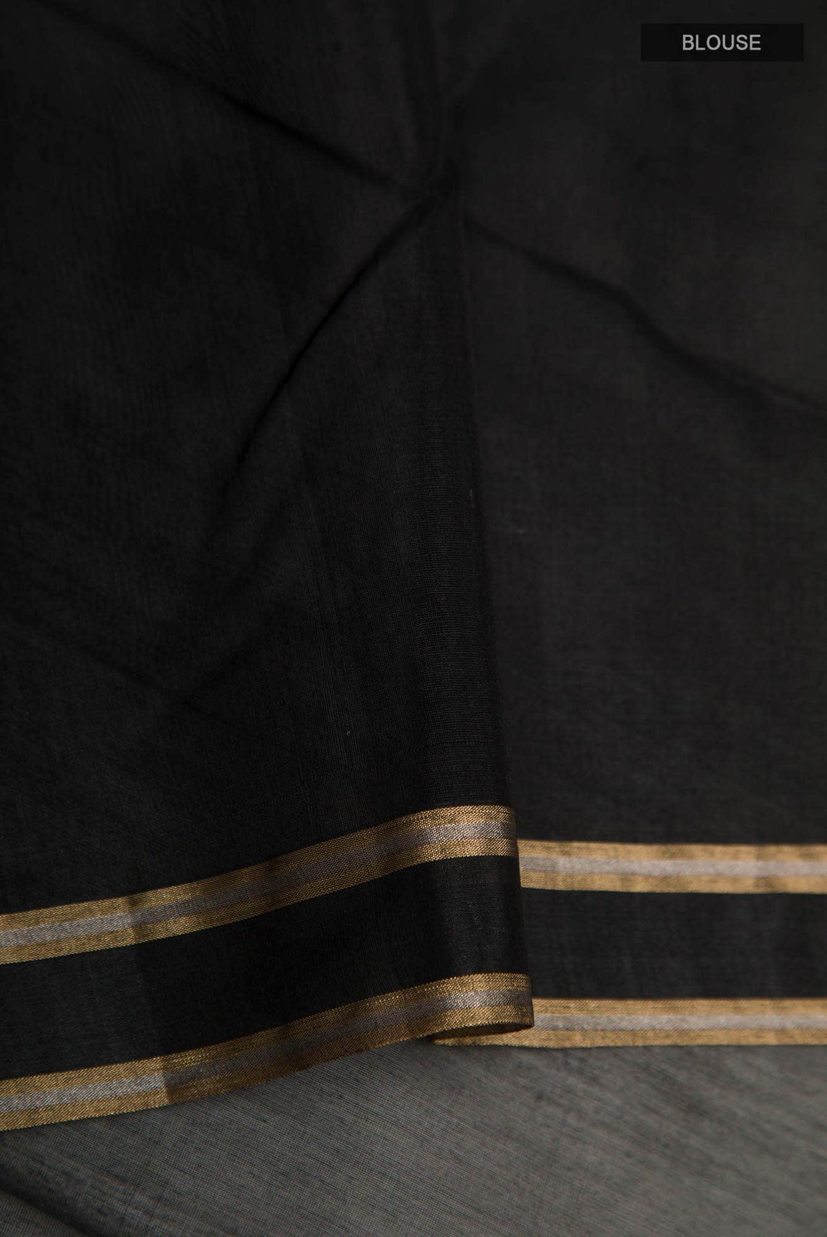 Navya Black Chanderi Silk Cotton Saree