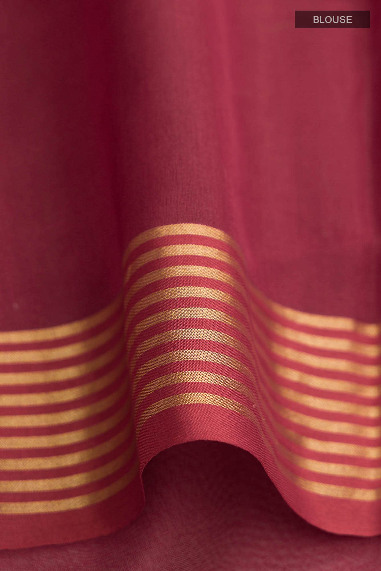 Navya  Maroon Chanderi Silk Cotton Saree