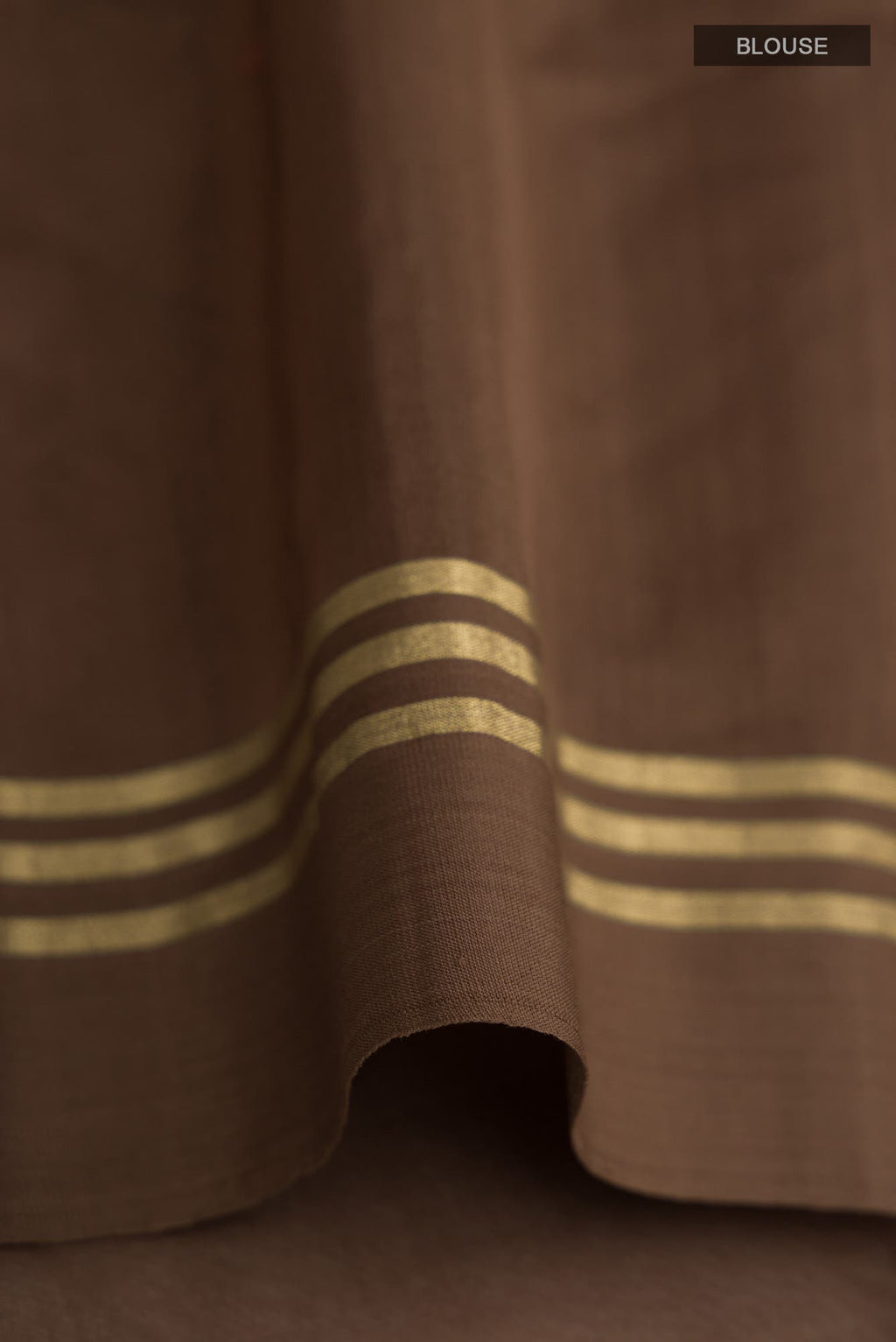 Navya  Coffee Brown Chanderi Silk Cotton Saree