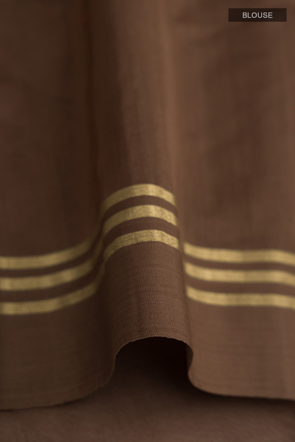 Navya  Coffee Brown Chanderi Silk Cotton Saree