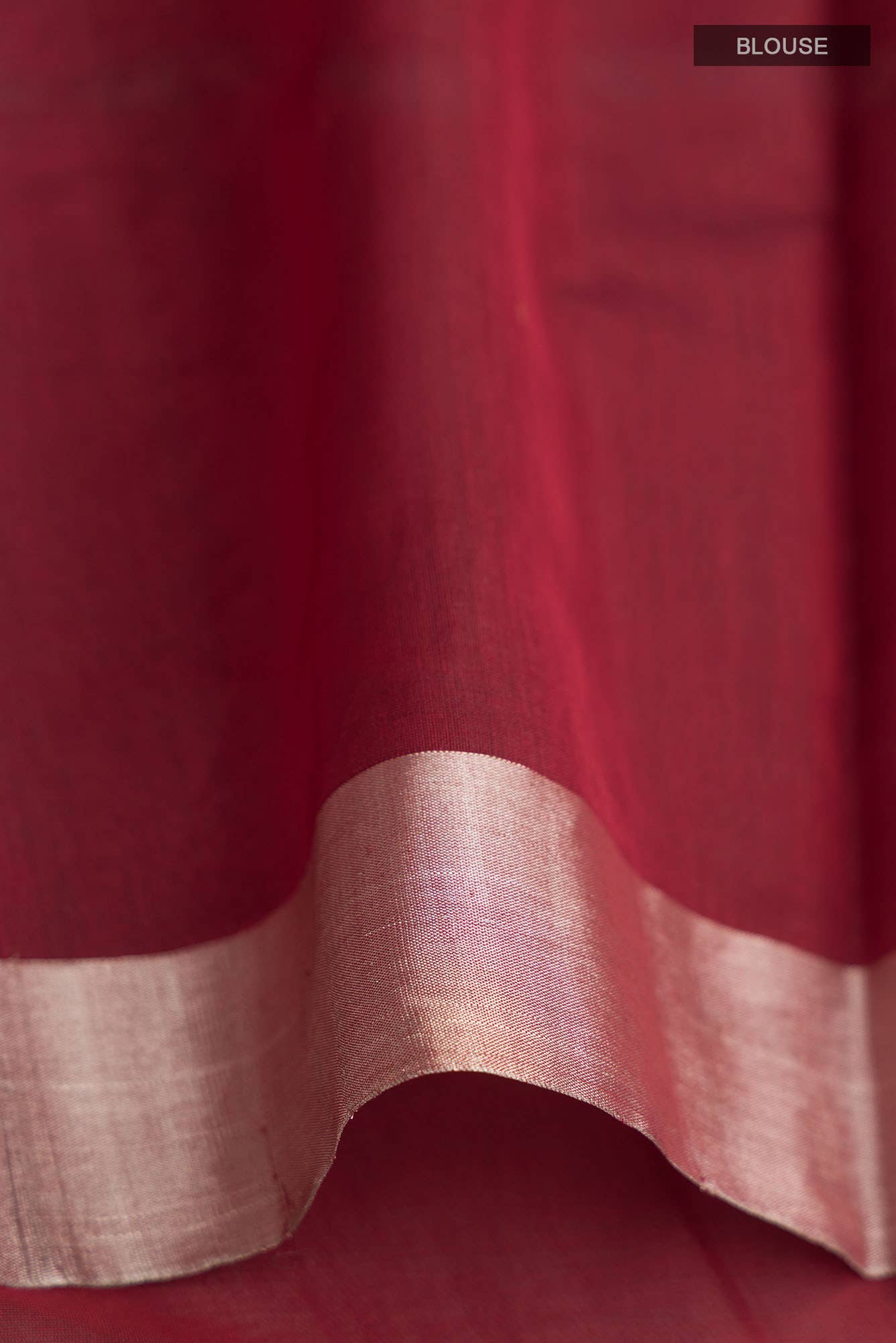 Navya  Maroon Chanderi Silk Cotton Saree
