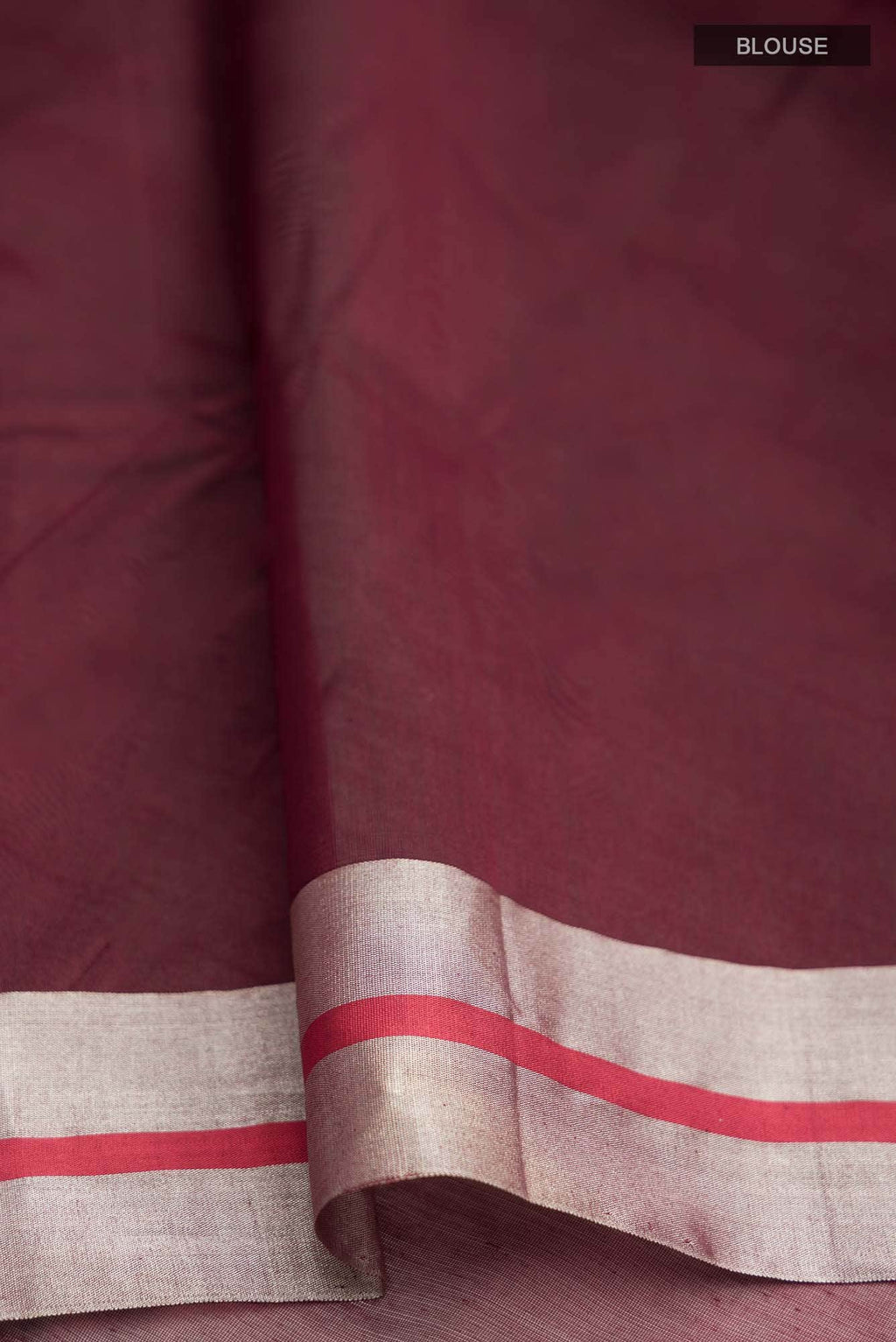 Navya  Maroon Chanderi Silk Cotton Saree