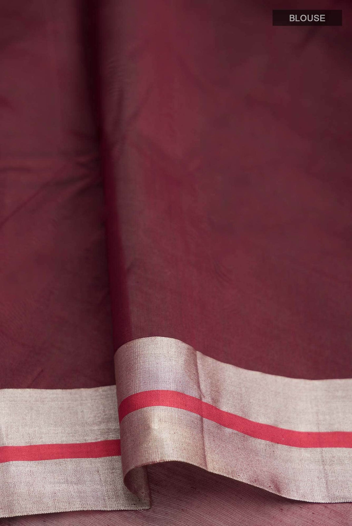 Navya  Maroon Chanderi Silk Cotton Saree