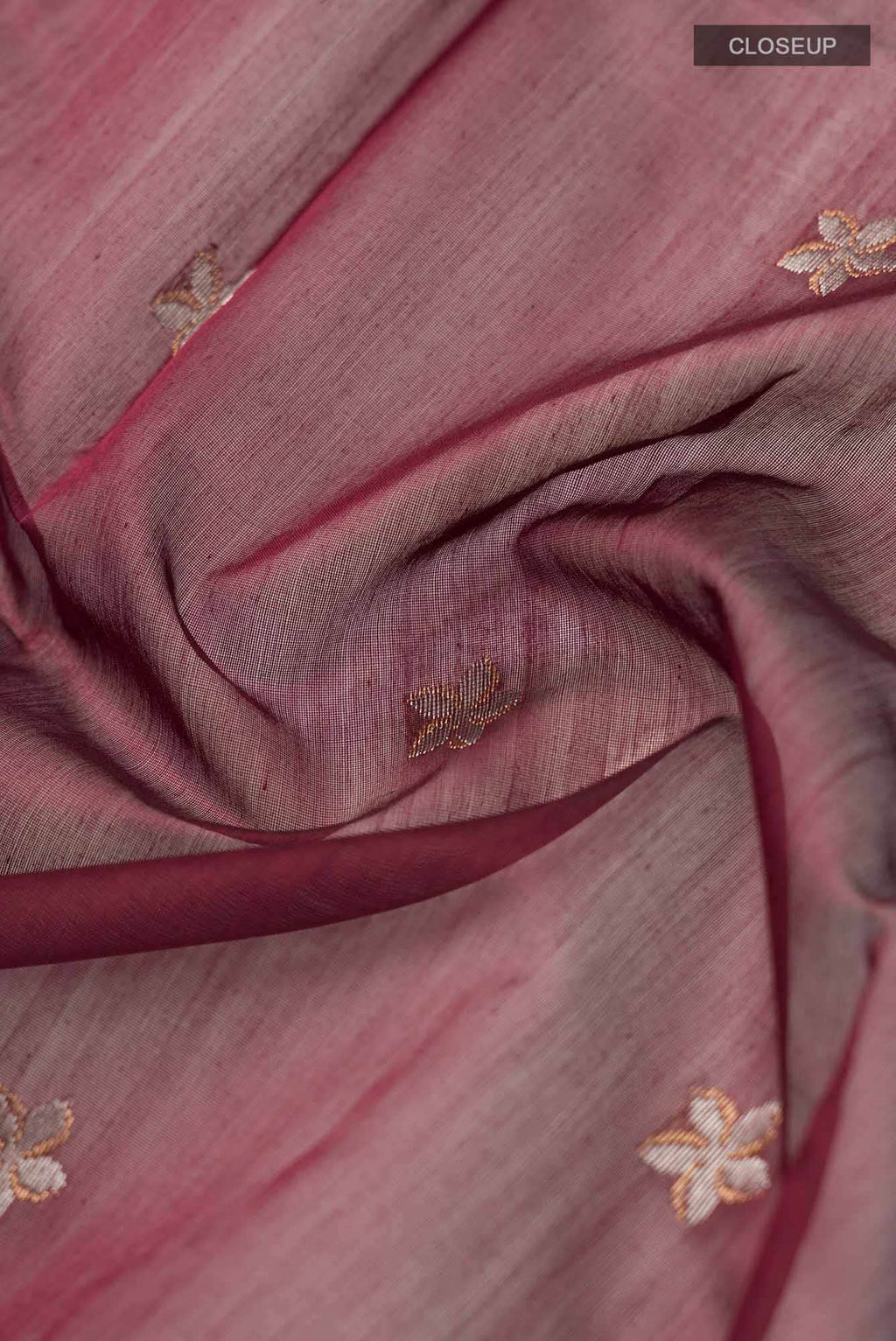 Navya  Maroon Chanderi Silk Cotton Saree