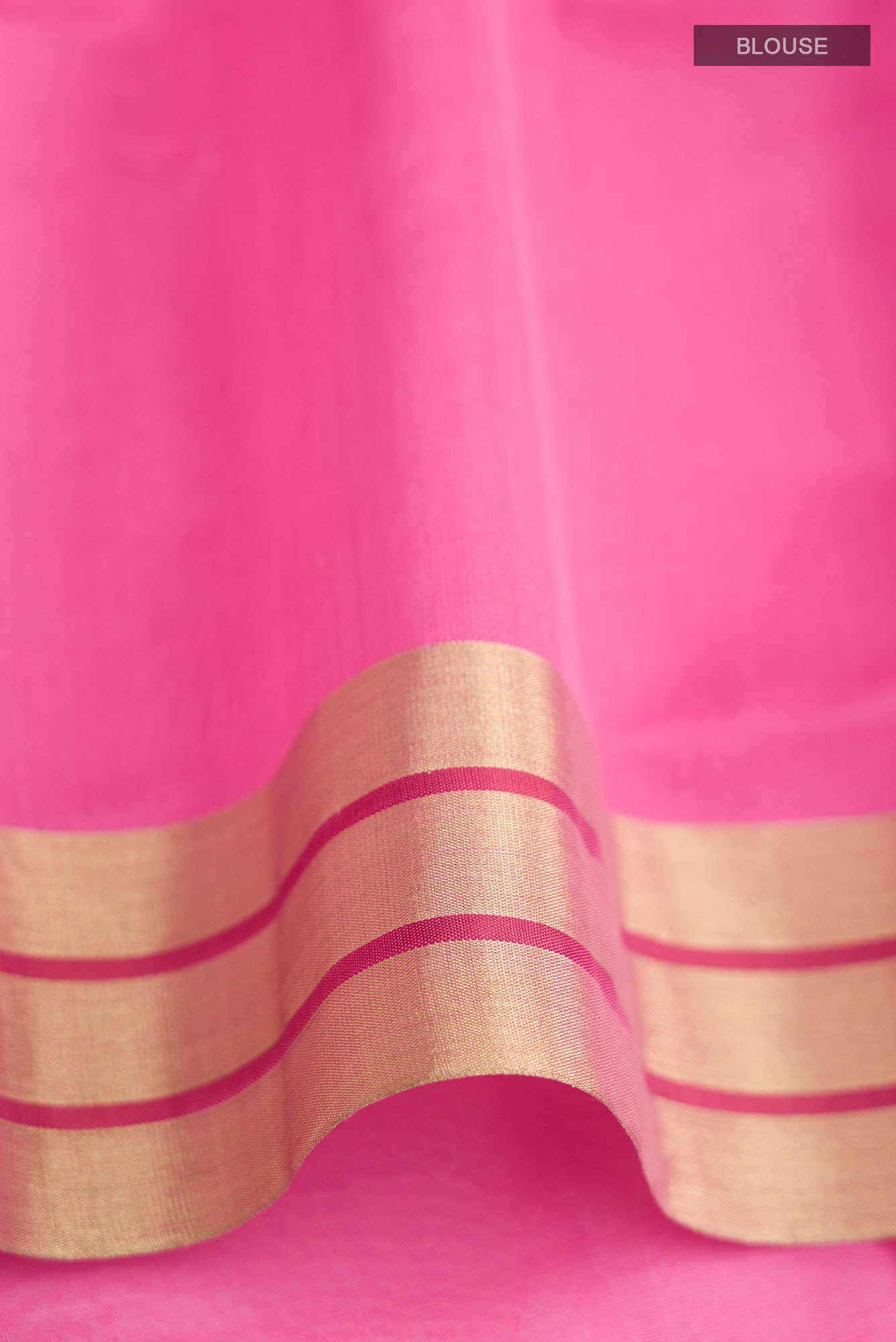 Navya  Pink Chanderi Silk Cotton Saree