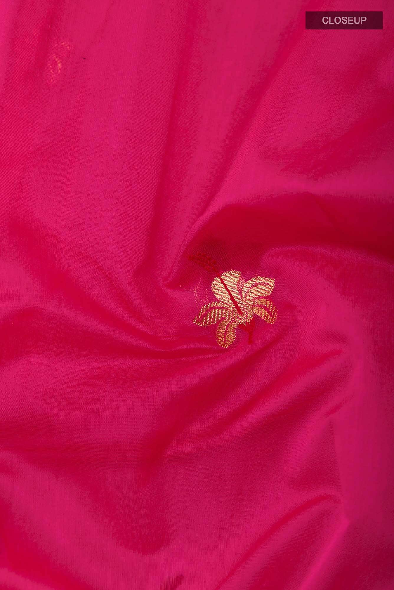 Navya  Pink Chanderi Silk Cotton Saree
