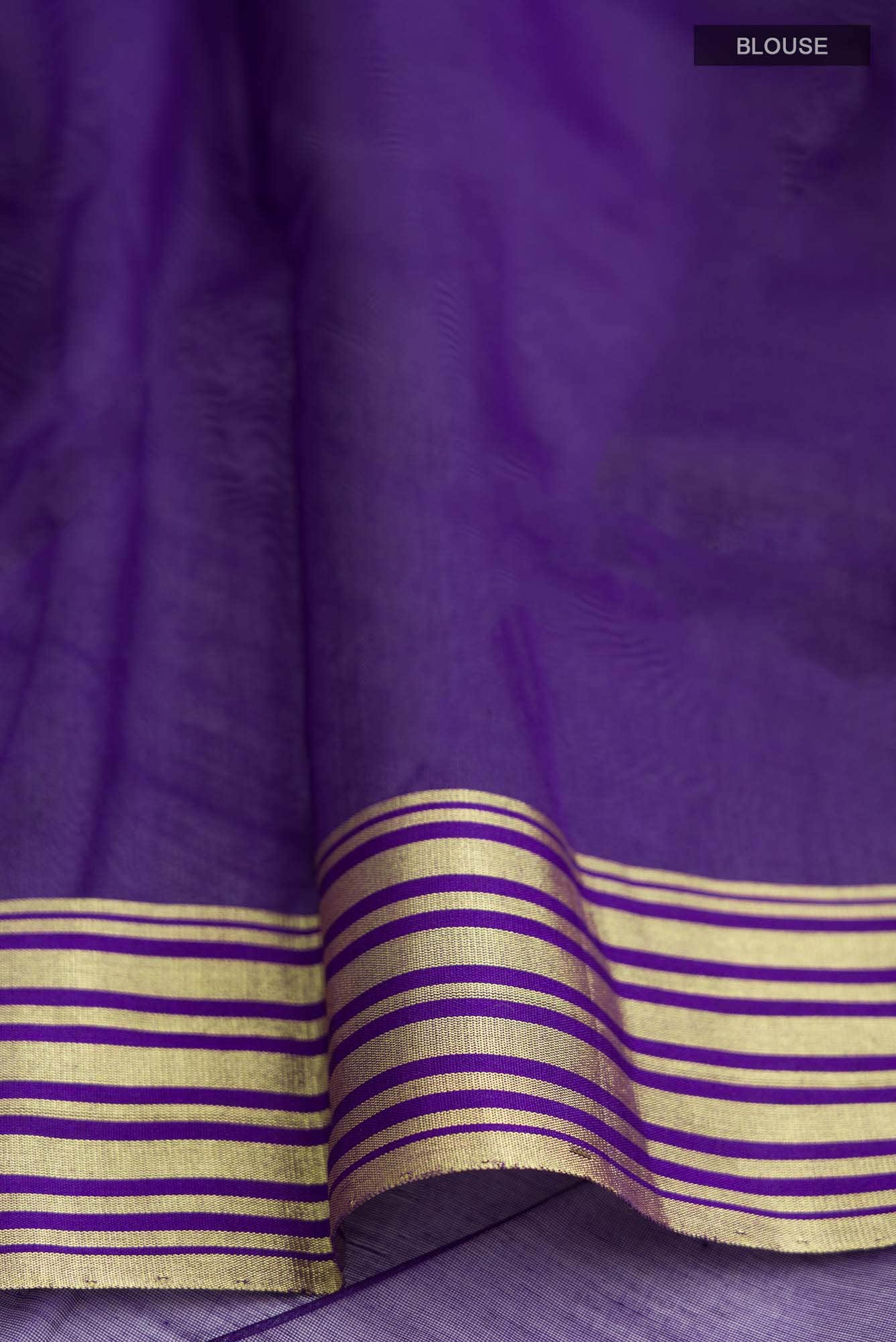 Navya  Blue Chanderi Silk Cotton Saree