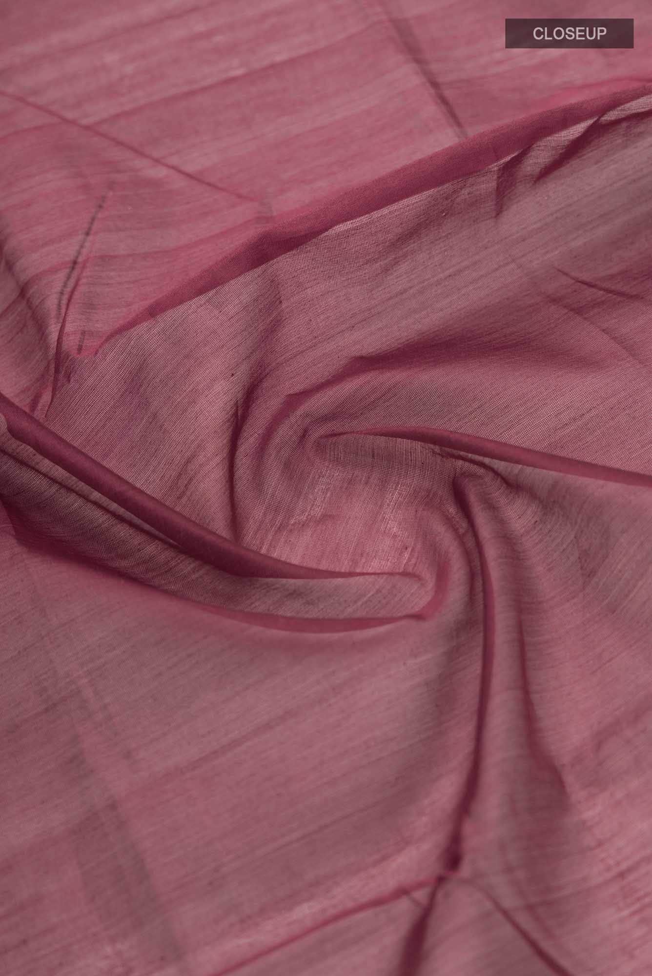 Navya  Maroon Chanderi Silk Cotton Saree