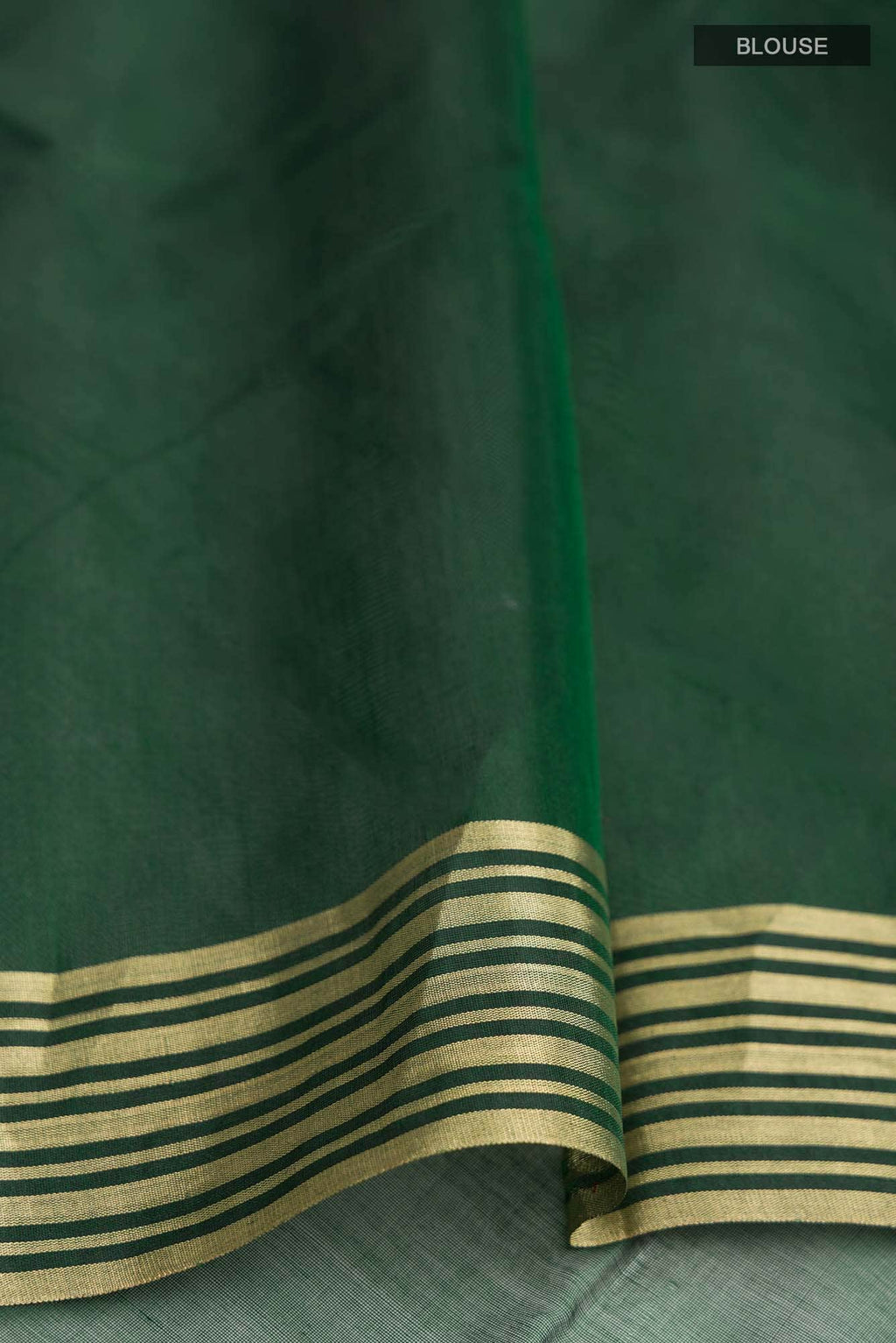 Navya  Green Chanderi Silk Cotton Saree
