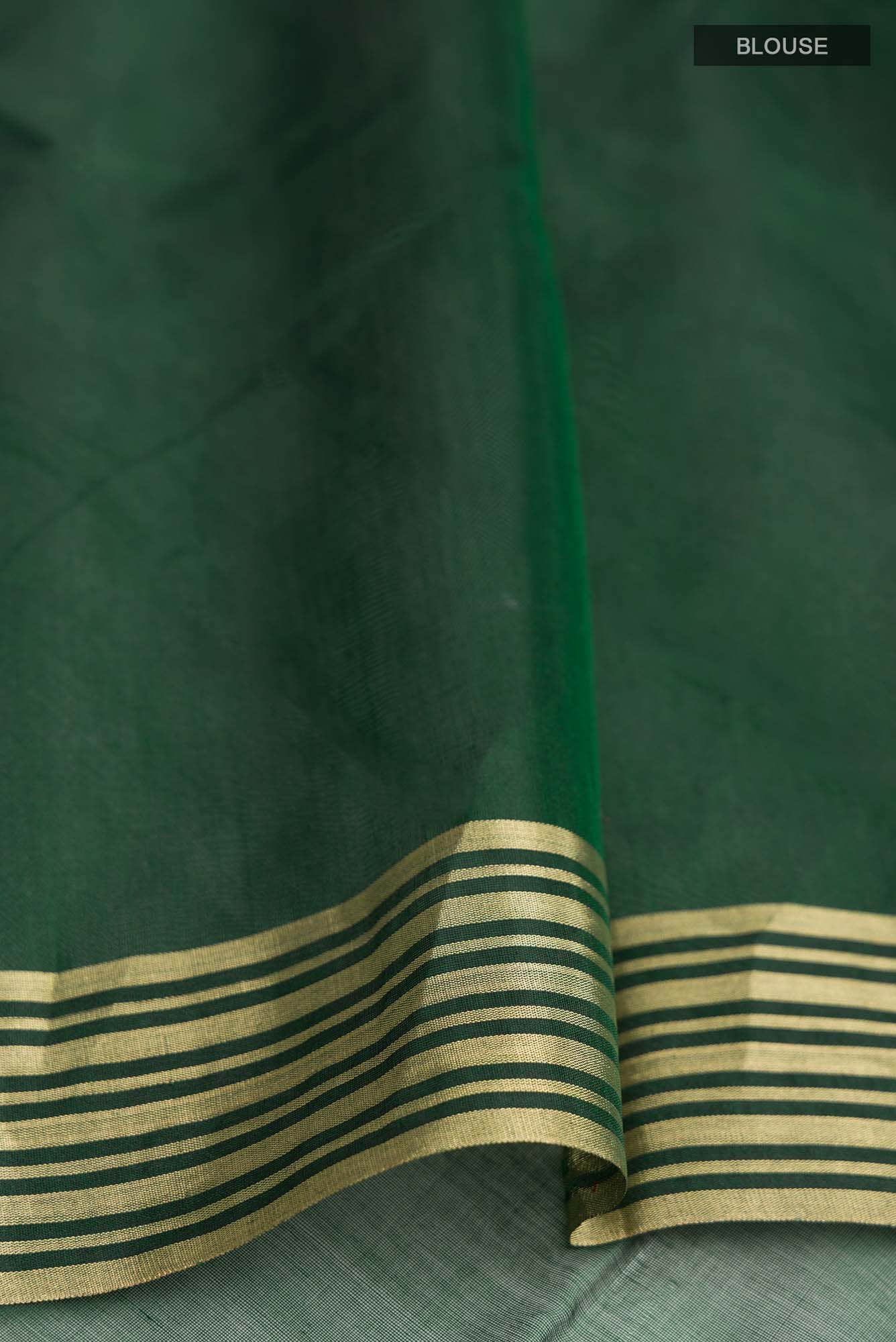 Navya  Green Chanderi Silk Cotton Saree