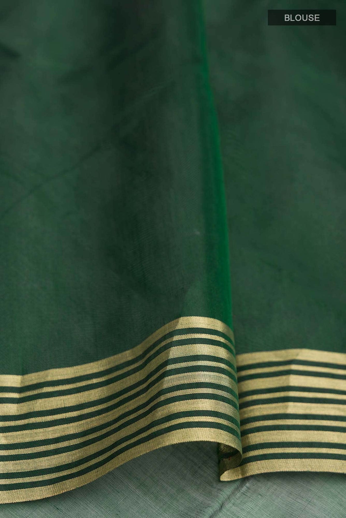 Navya  Green Chanderi Silk Cotton Saree