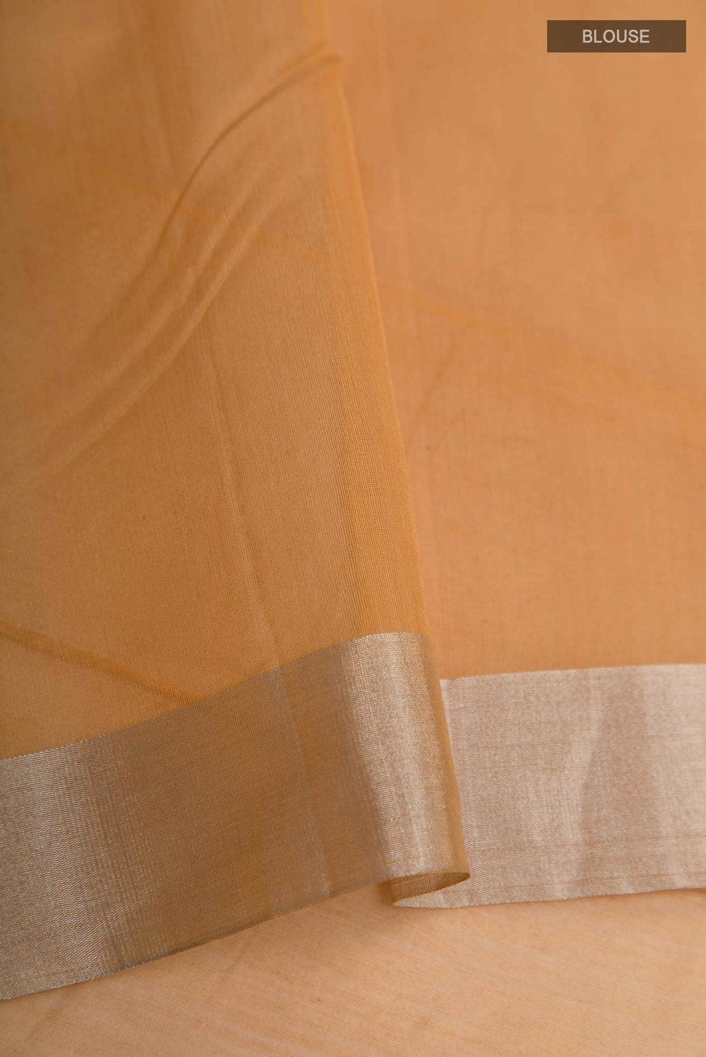 Navya  Cinnamon Chanderi Silk Cotton Saree