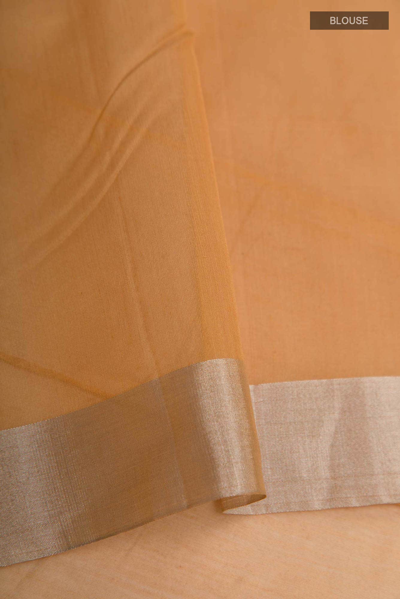 Navya  Cinnamon Chanderi Silk Cotton Saree