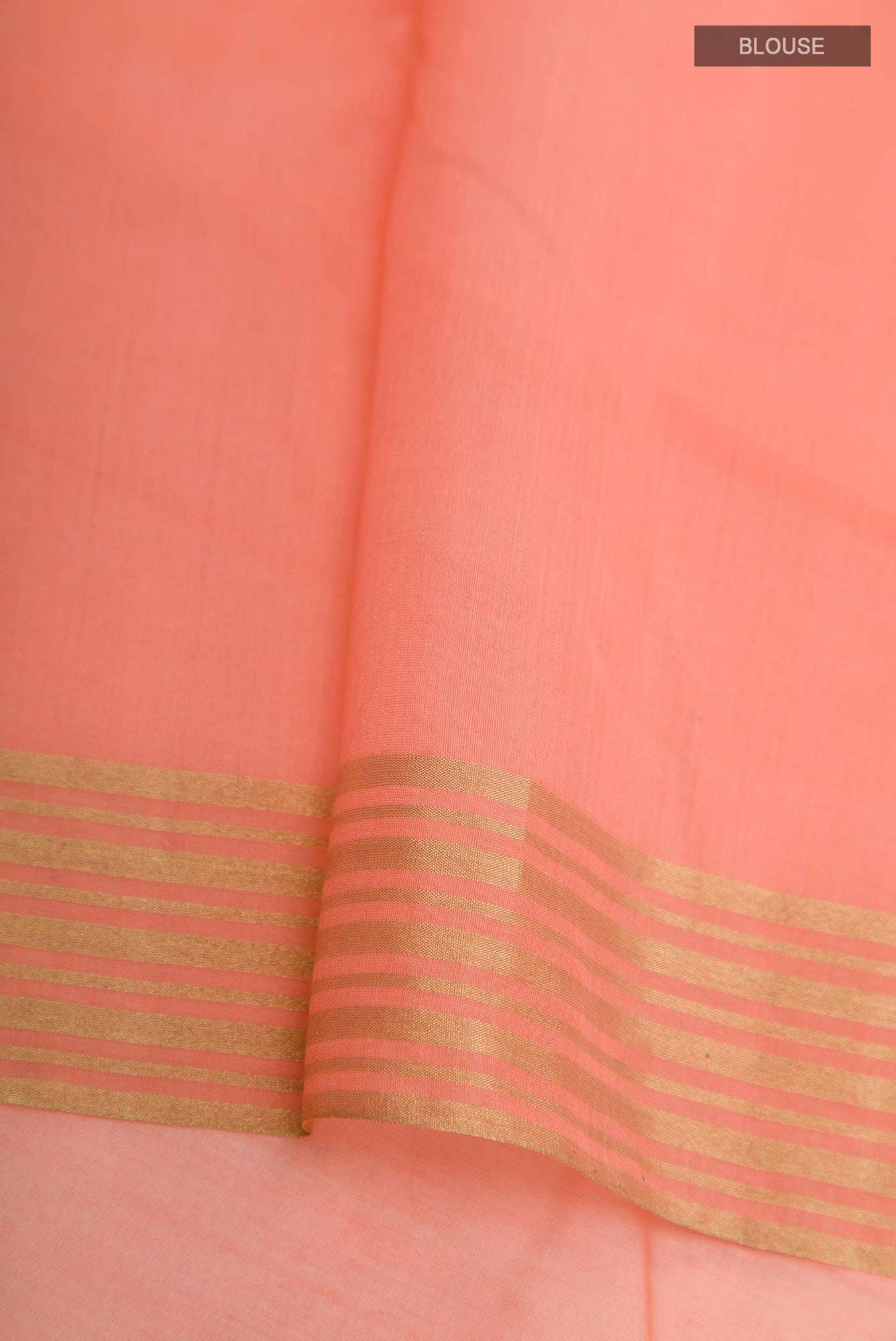 Navya  Peach Chanderi Silk Cotton Saree