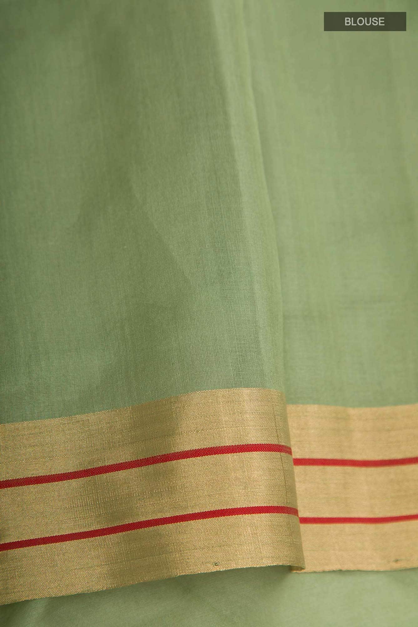 Navya  Green Chanderi Silk Cotton Saree