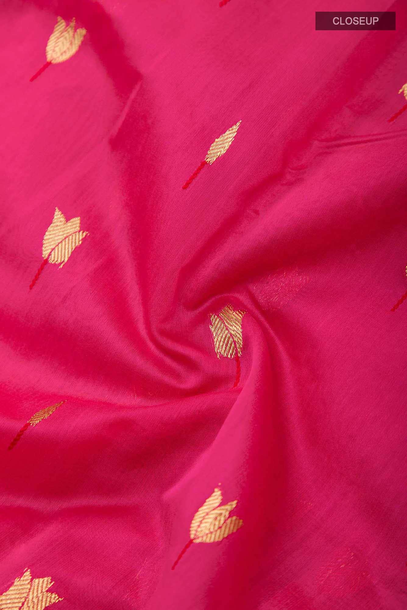 Navya  Pink Chanderi Silk Cotton Saree