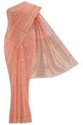 Navya Peach Chanderi Silk Cotton Saree