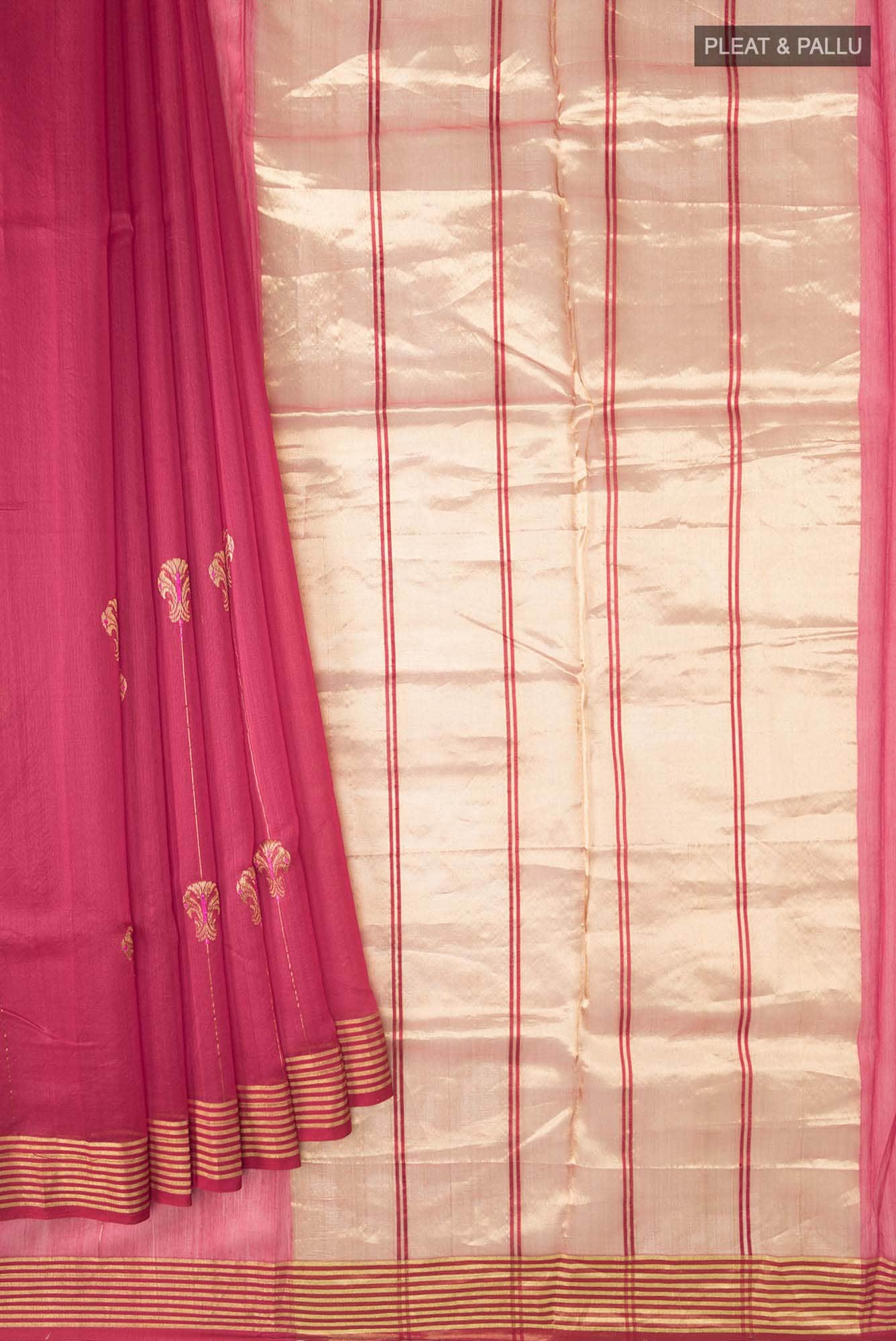 Navya  Coral Chanderi Silk Cotton Saree