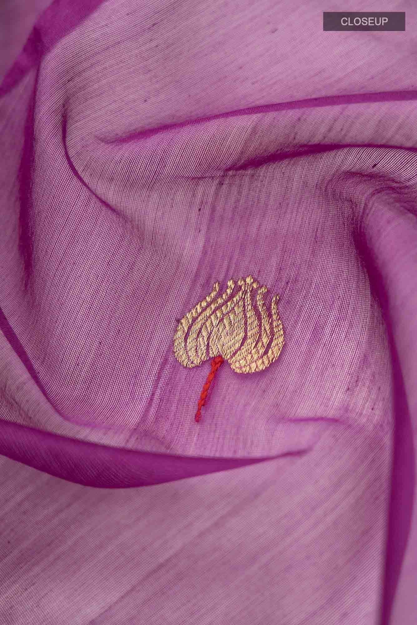 Navya  Magenta Chanderi Silk Cotton Saree