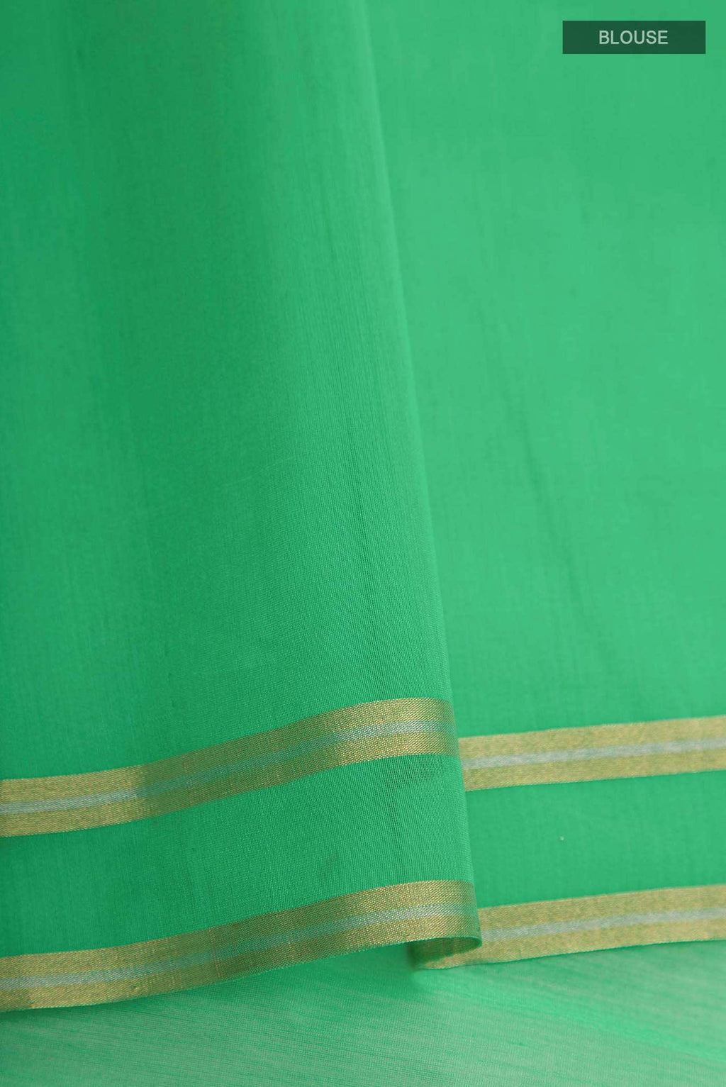 Navya  Mint Green Chanderi Silk Cotton Saree