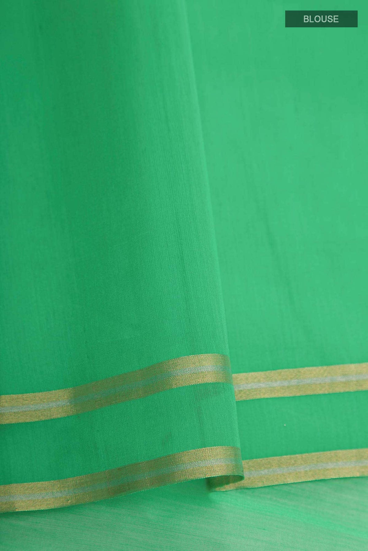 Navya  Mint Green Chanderi Silk Cotton Saree