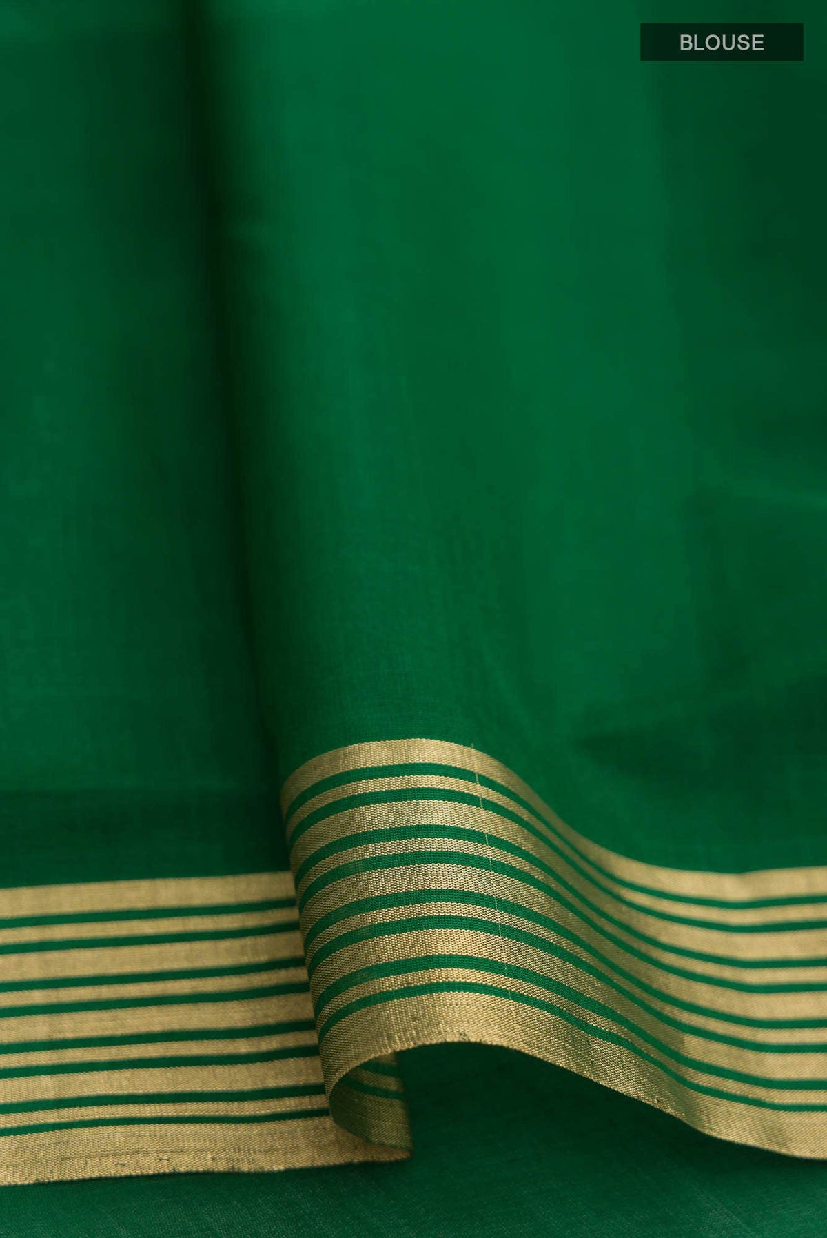 Navya  Green Chanderi Silk Cotton Saree