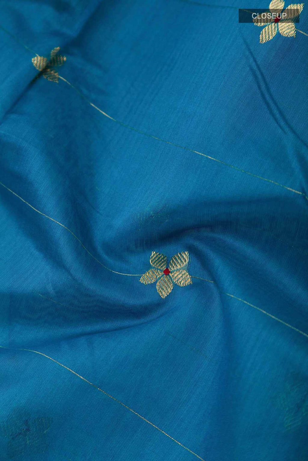 Navya  Blue Chanderi Silk Cotton Saree