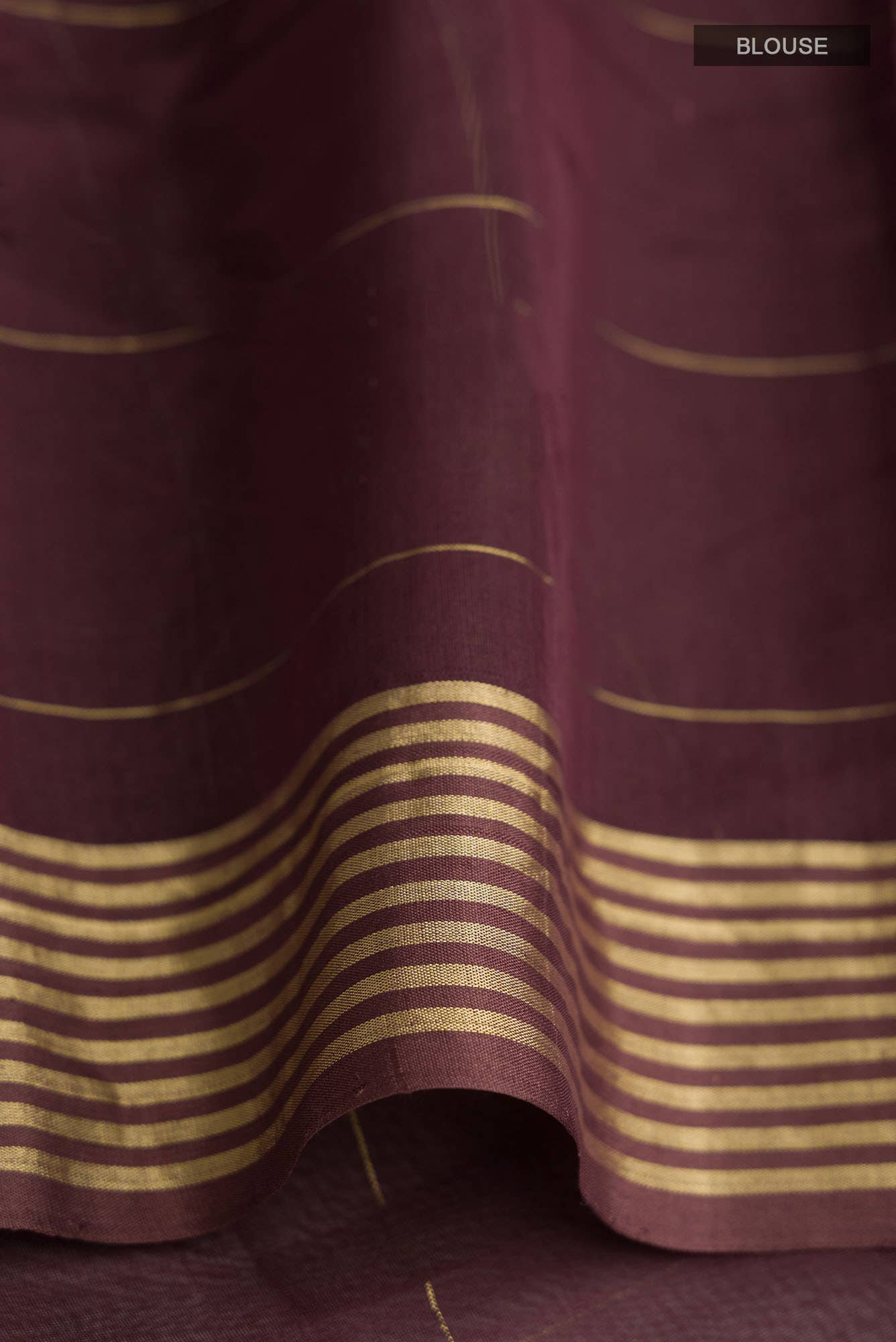 Navya  Dark Mauve Chanderi Silk Cotton Saree